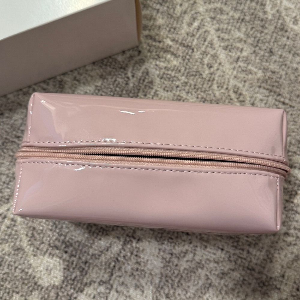 Dior Pink Shiny Zip Makeup Pouch - Picture 3 of 4